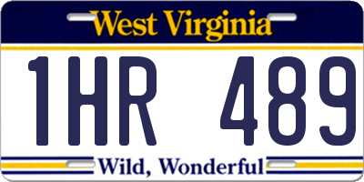 WV license plate 1HR489