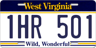 WV license plate 1HR501