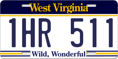 WV license plate 1HR511