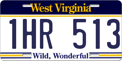 WV license plate 1HR513