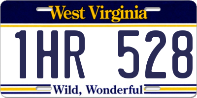 WV license plate 1HR528