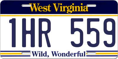WV license plate 1HR559