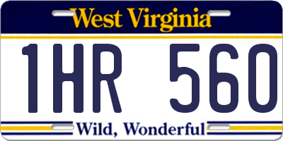 WV license plate 1HR560