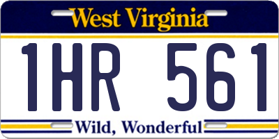 WV license plate 1HR561