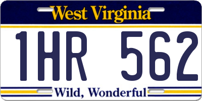 WV license plate 1HR562