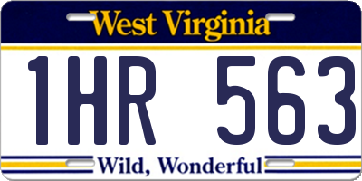 WV license plate 1HR563