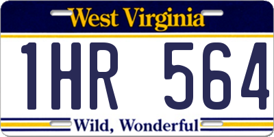 WV license plate 1HR564