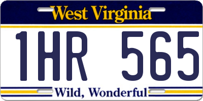 WV license plate 1HR565