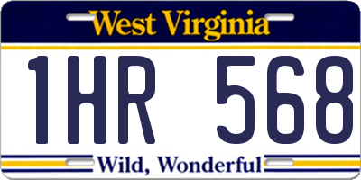 WV license plate 1HR568