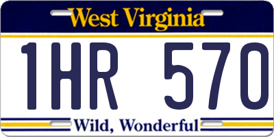 WV license plate 1HR570