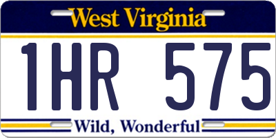 WV license plate 1HR575