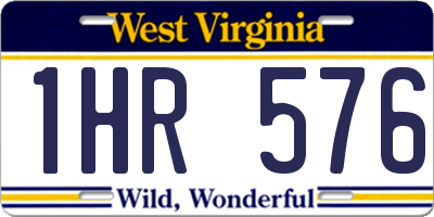 WV license plate 1HR576