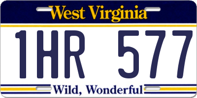 WV license plate 1HR577