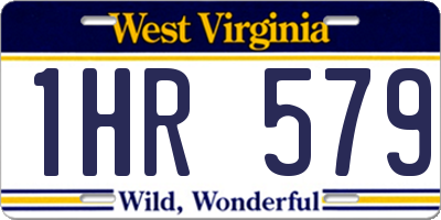 WV license plate 1HR579