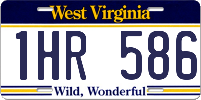 WV license plate 1HR586
