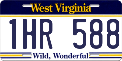 WV license plate 1HR588