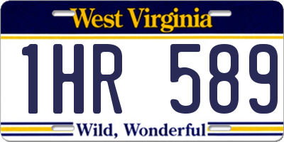 WV license plate 1HR589