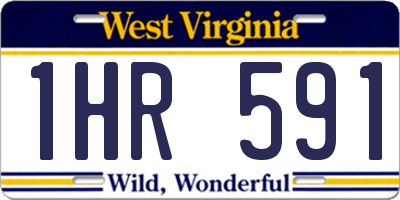 WV license plate 1HR591