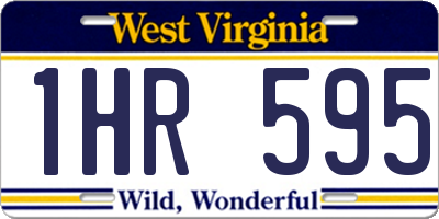WV license plate 1HR595