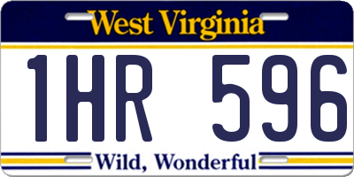 WV license plate 1HR596
