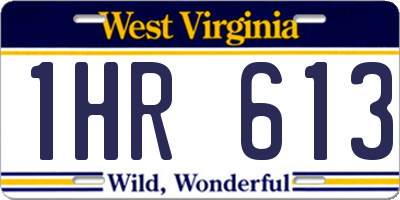 WV license plate 1HR613
