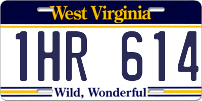 WV license plate 1HR614
