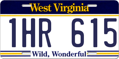 WV license plate 1HR615