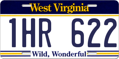 WV license plate 1HR622