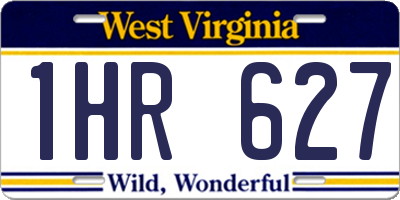 WV license plate 1HR627