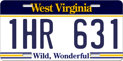 WV license plate 1HR631