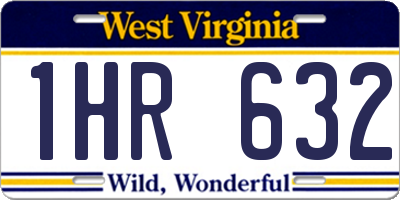 WV license plate 1HR632