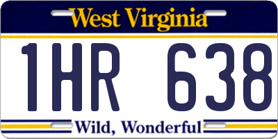 WV license plate 1HR638