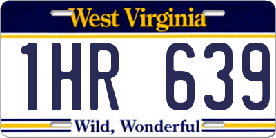 WV license plate 1HR639