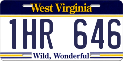 WV license plate 1HR646