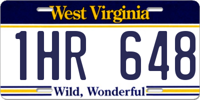 WV license plate 1HR648