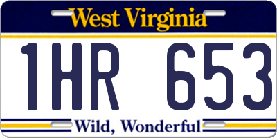 WV license plate 1HR653
