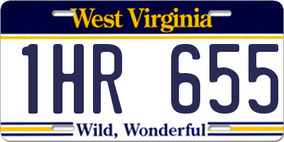 WV license plate 1HR655