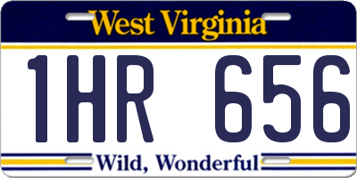 WV license plate 1HR656