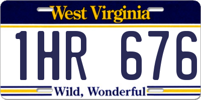WV license plate 1HR676