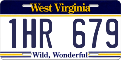 WV license plate 1HR679