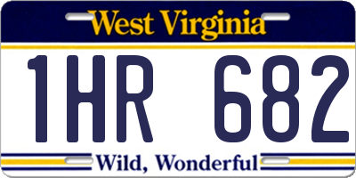 WV license plate 1HR682