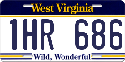 WV license plate 1HR686