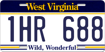 WV license plate 1HR688