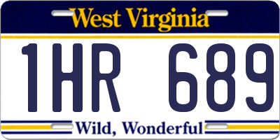 WV license plate 1HR689