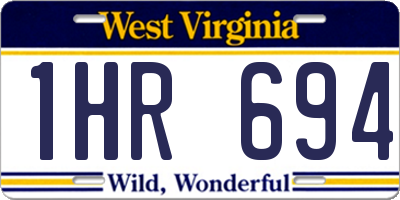 WV license plate 1HR694