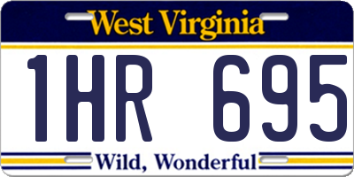WV license plate 1HR695