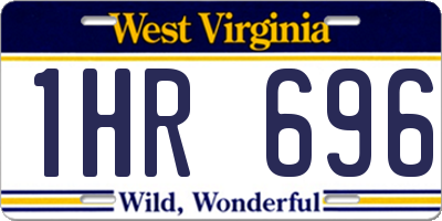 WV license plate 1HR696