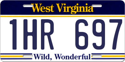 WV license plate 1HR697