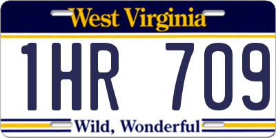 WV license plate 1HR709