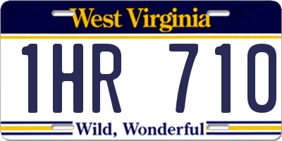 WV license plate 1HR710